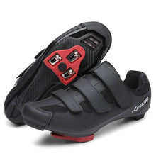 Load image into Gallery viewer, Unisex Cycling Shoes Compatible with Peloton Bike Indoor Road Bike Shoes Riding Shoes with Pre-Installed Delta Cleats for Mens and Women, Clip Indoor Outdoor Bike Pedal - 3 Straps