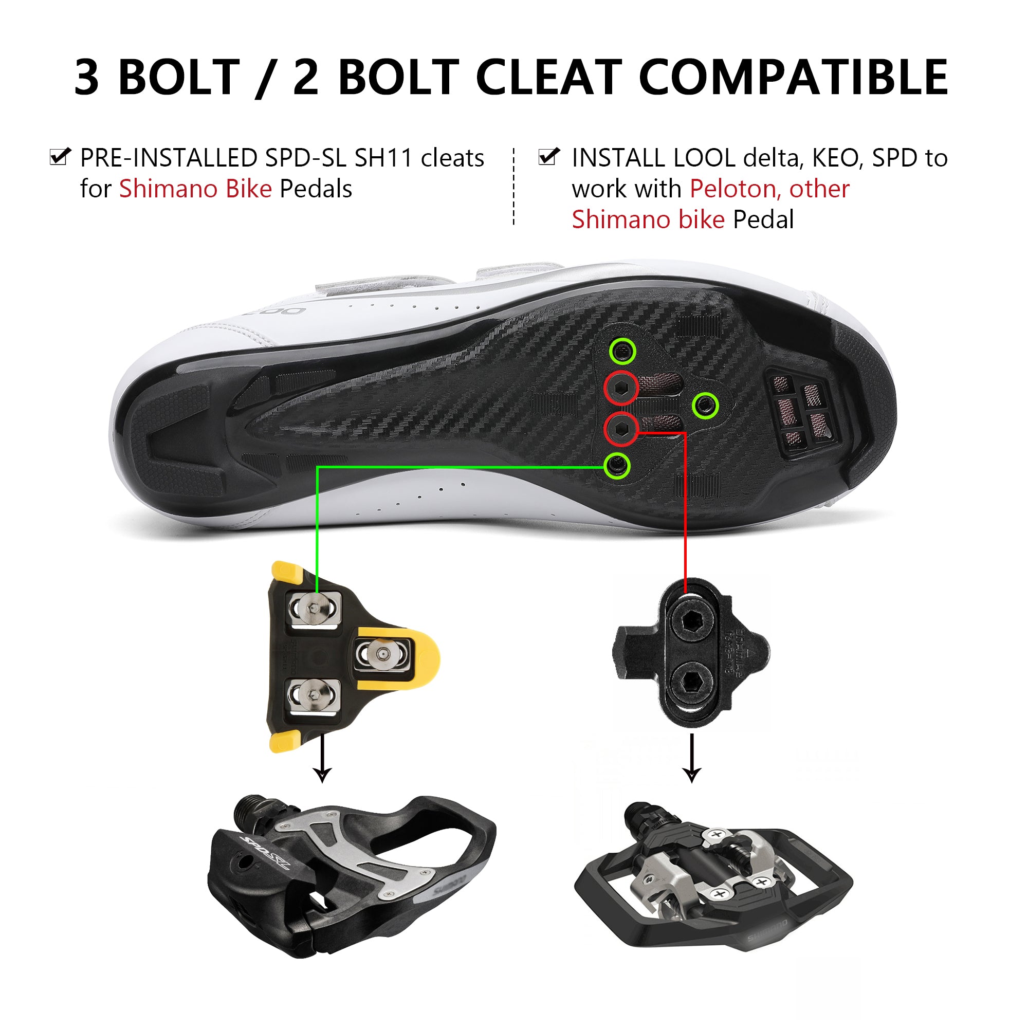 Bicycle Pedals Shimano Spd Sl Cleats Peloton Bike Pedals Shimano